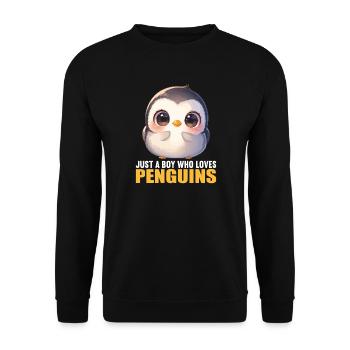 Pingouins Pingouin - Sweat-shirt Unisexe - noir - Devant - Alina (178cm) & Michal (187cm)