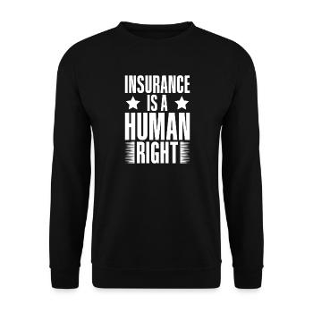 Costume d’agent d’assurance Droits de l’homme Medicare - Sweat-shirt Unisexe - noir - Devant - Alina (178cm) & Michal (187cm)