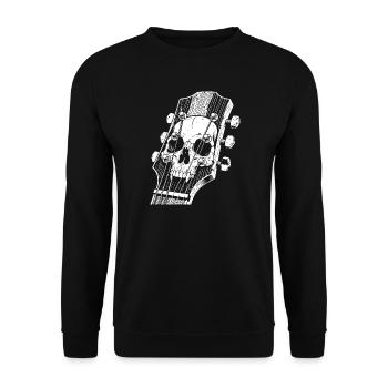 Tête de guitare Skull Head - Sweat-shirt Unisexe - noir - Devant - Alina (178cm) & Michal (187cm)