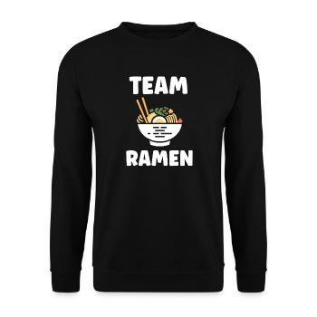 Team Ramen Illustration Bol Coloré - Sweat-shirt Unisexe - noir - Devant - Alina (178cm) & Michal (187cm)