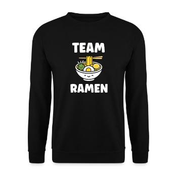 Team Ramen Bowls Kawaii - Unisex Pullover - Schwarz - Vorne - Alina (178cm) & Michal (187cm)