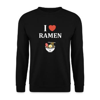 Ich mag Ramen - Unisex Pullover - Schwarz - Vorne - Alina (178cm) & Michal (187cm)