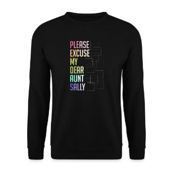 Professeur de mathématiques Dire Professeur de mathématiques drôle - Sweat-shirt Unisexe - noir - Devant - Alina (178cm) & Michal (187cm)