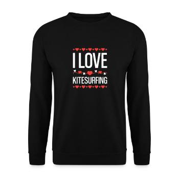 J’adore le kitesurf - Sweat-shirt Unisexe - noir - Devant - Alina (178cm) & Michal (187cm)