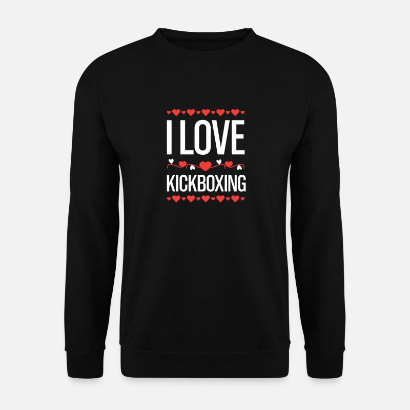 I Love Kickboxing  - Unisex Pullover - Schwarz