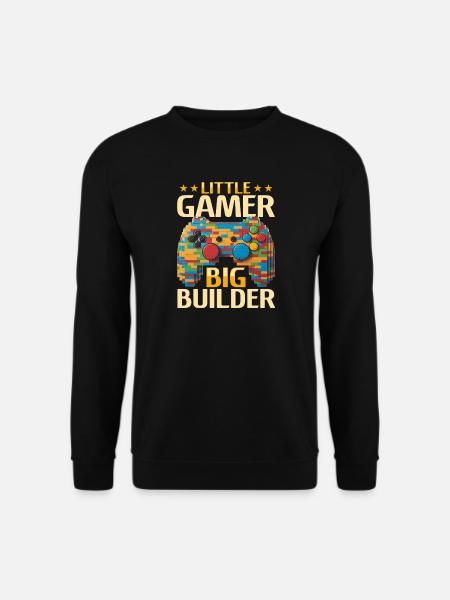 Building Blocks Gamer Gaming Brick Builder - Unisex Pullover - Schwarz