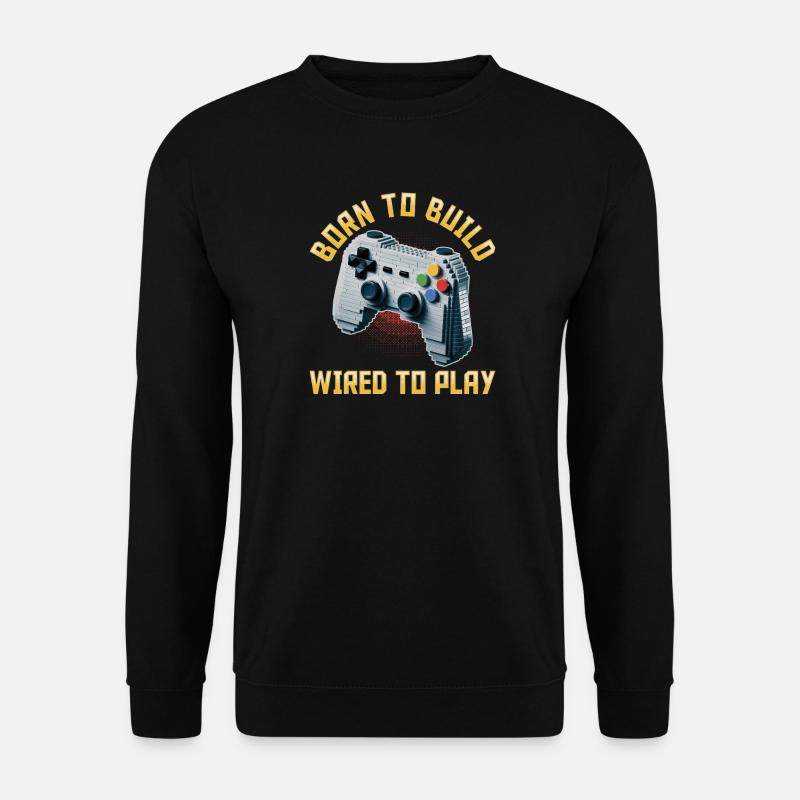 Building Blocks Gamer Gaming Brick Builder - Unisex Pullover - Schwarz