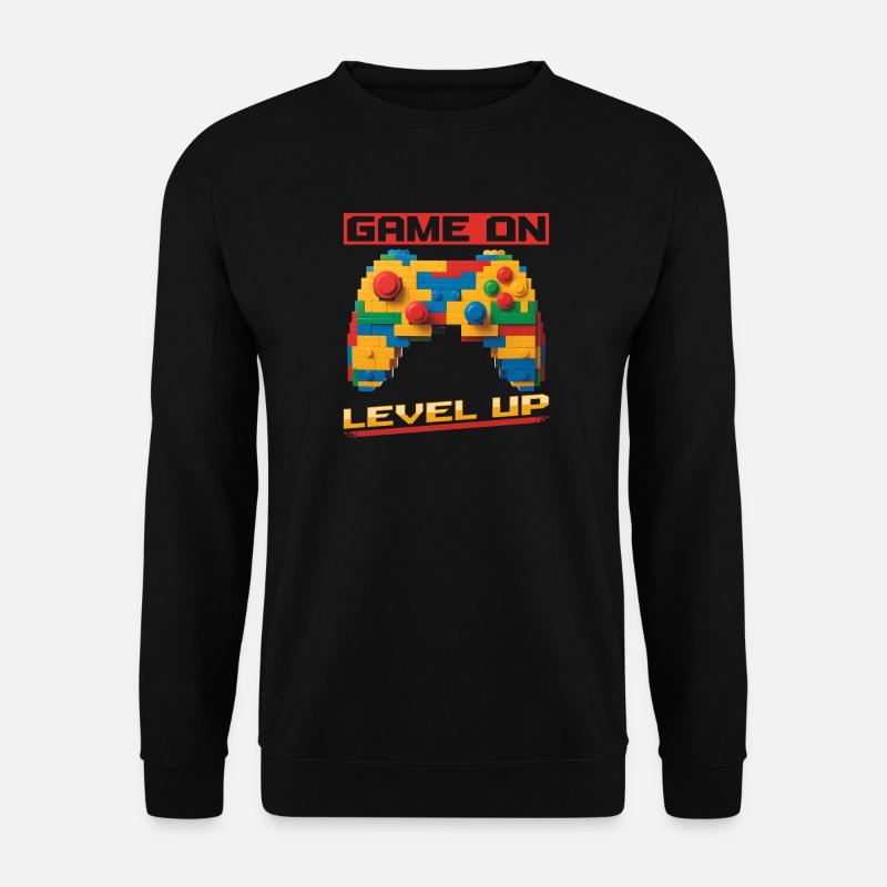 Building Blocks Gamer Gaming Brick Builder - Unisex Pullover - Schwarz