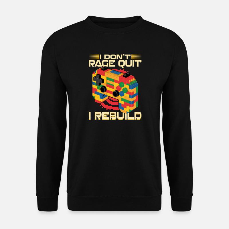 Building Blocks Gamer Gaming Brick Builder - Unisex Pullover - Schwarz