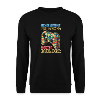 Building Blocks Gamer Gaming Brick Builder - Unisex Pullover - Schwarz - Vorne - Alina (178cm) & Michal (187cm)