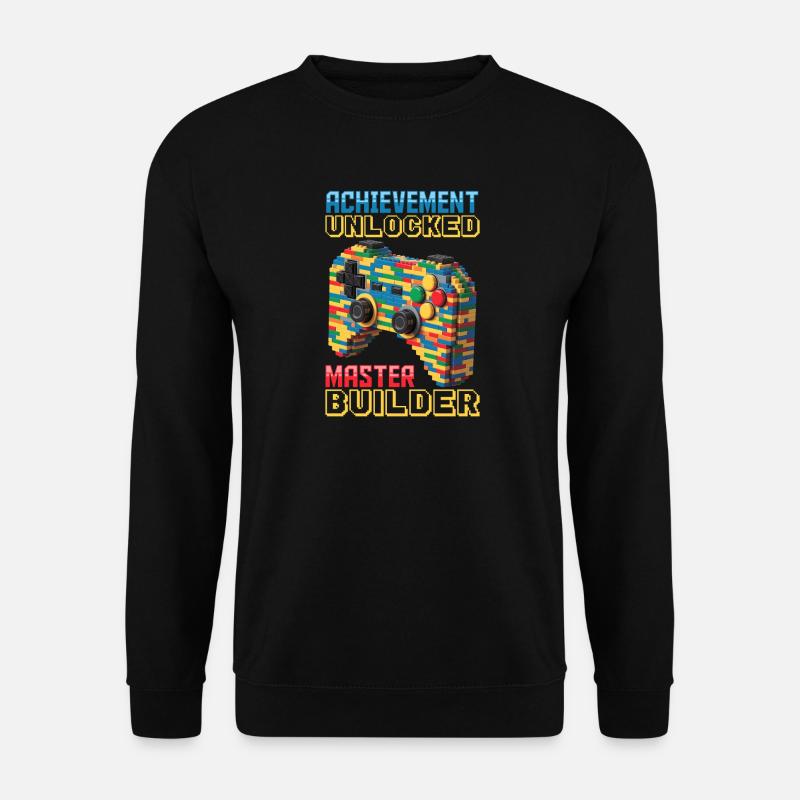 Building Blocks Gamer Gaming Brick Builder - Unisex Pullover - Schwarz