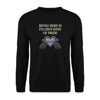 Groovy Pride Retro Égalité Queer Histoire - Sweat-shirt Unisexe - noir - Devant - Alina (178cm) & Michal (187cm)