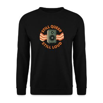 Groovy Pride Retro Égalité Queer Histoire - Sweat-shirt Unisexe - noir - Devant - Alina (178cm) & Michal (187cm)