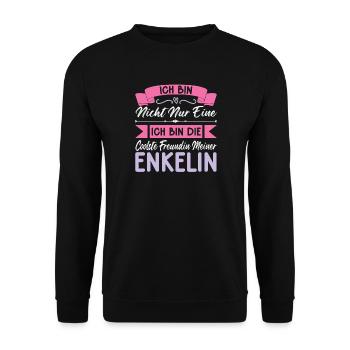 I'm not just a coolest friend, granddaughter - Unisex Sweatshirt - black - Front - Alina (178cm) & Michal (187cm)
