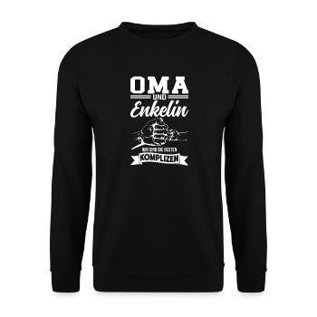 Grandma And Granddaughter We Are The Best Accomplices - Unisex Sweatshirt - black - Front - Alina (178cm) & Michal (187cm)