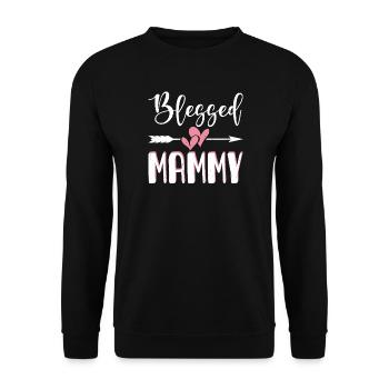 Oma Mama Geschenk Weihnachtsgeschenke Großmutter  - Unisex Pullover - Schwarz - Vorne - Alina (178cm) & Michal (187cm)