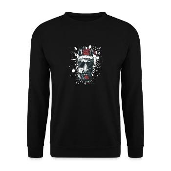 Horse Christmas Funny - Unisex Sweatshirt - black - Front - Alina (178cm) & Michal (187cm)