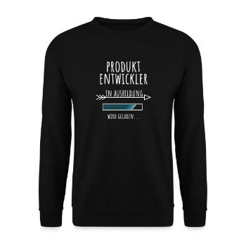 Product Developer Product Development Studies Profession - Unisex Sweatshirt - black - Front - Alina (178cm) & Michal (187cm)