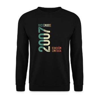 December 2007 Retro Vintage Birthday Gift - Unisex Sweatshirt - black - Front - Alina (178cm) & Michal (187cm)