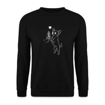 Chihuahua Lover Dog Owner - Unisex Sweatshirt - black - Front - Alina (178cm) & Michal (187cm)