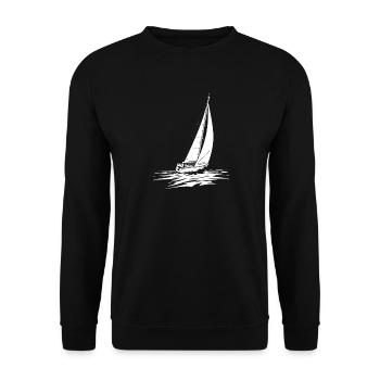 Segelboot Design Matrose liebt Segeln - Unisex Pullover - Schwarz - Vorne - Alina (178cm) & Michal (187cm)