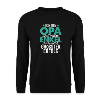 Ich Bin Opa Und Meine Enkel Sind Mein Erfolg - Unisex Pullover - Schwarz - Vorne - Alina (178cm) & Michal (187cm)