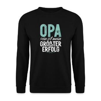 Being a grandpa is my greatest success Father's Day - Unisex Sweatshirt - black - Front - Alina (178cm) & Michal (187cm)
