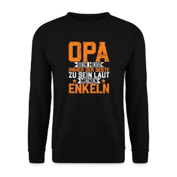 Being a grandpa means always being the best - Unisex Sweatshirt - black - Front - Alina (178cm) & Michal (187cm)