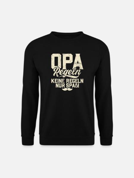 Grandpa rules: No rules, just fun - Unisex Sweatshirt - black