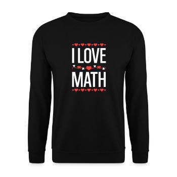 I Love Math Design - Unisex Sweatshirt - black - Front - Alina (178cm) & Michal (187cm)