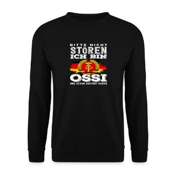 Ne vous embêtez pas à dire que la RDA est fière - Sweat-shirt Unisexe - noir - Devant - Alina (178cm) & Michal (187cm)