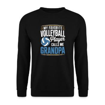Volleyball Papa - Conception du joueur préféré - Sweat-shirt Unisexe - noir - Devant - Alina (178cm) & Michal (187cm)