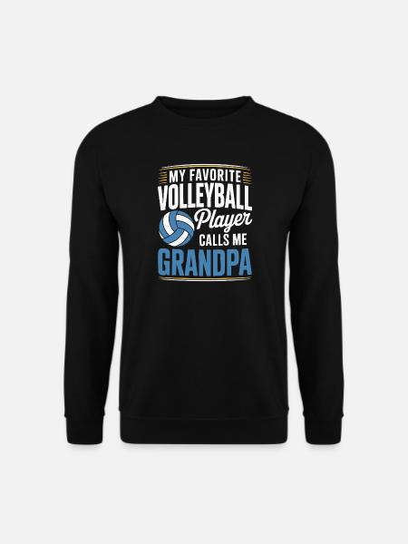 Volleyball Grandpa - Favorite Player Design - Unisex Sweatshirt - black