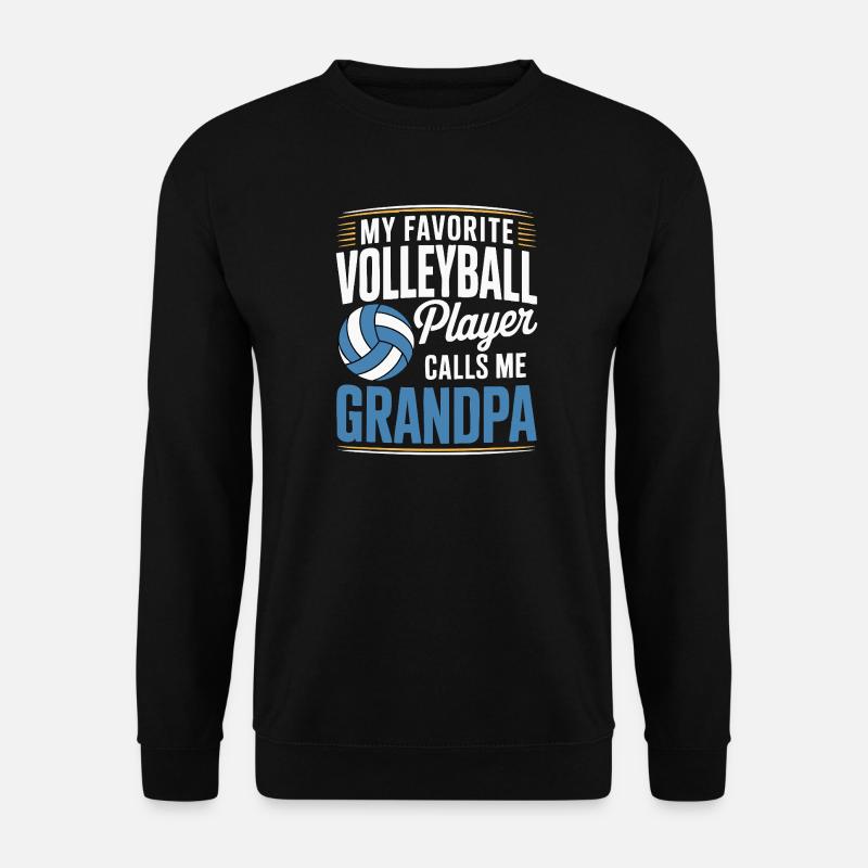 Volleyball Opa - Lieblingsspieler Design - Unisex Pullover - Schwarz