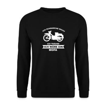 I dream I'm a moped - Unisex Sweatshirt - black - Front - Alina (178cm) & Michal (187cm)
