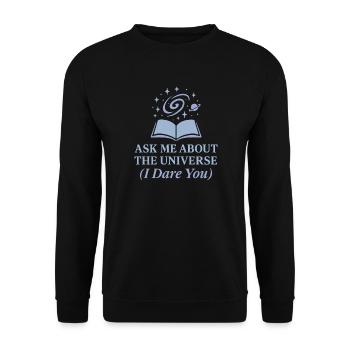 Spacecore Humour Cosmique Galaxie Univers Citation - Sweat-shirt Unisexe - noir - Devant - Alina (178cm) & Michal (187cm)