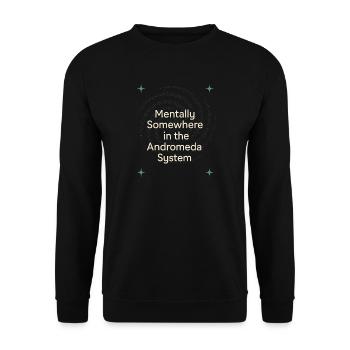Spacecore Humour Cosmique Galaxie Univers Citation - Sweat-shirt Unisexe - noir - Devant - Alina (178cm) & Michal (187cm)