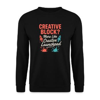 Creative Mindset, Artist Humor, More Chaos - Unisex Sweatshirt - black - Front - Alina (178cm) & Michal (187cm)