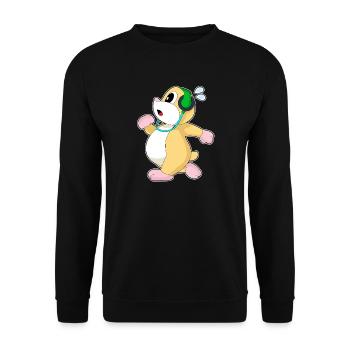 Hamster Jogger Jogging Sports - Unisex Sweatshirt - black - Front - Alina (178cm) & Michal (187cm)