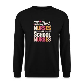 Les meilleures infirmières sont - Sweat-shirt Unisexe - noir - Devant - Alina (178cm) & Michal (187cm)