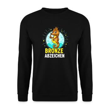 Insigne de bronze Cours de natation réussi - Sweat-shirt Unisexe - noir - Devant - Alina (178cm) & Michal (187cm)