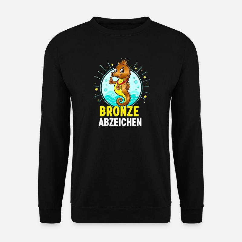 Bronze Abzeichen Schwimmkurs Bestanden  - Unisex Pullover - Schwarz