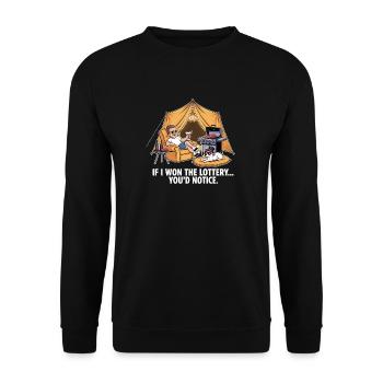 Funny If I Won The Lottery You’d Notice Yacht boat - Unisex Pullover - Schwarz - Vorne - Alina (178cm) & Michal (187cm)