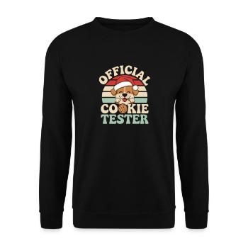 Chien de Noël Humour - Sweat-shirt Unisexe - noir - Devant - Alina (178cm) & Michal (187cm)