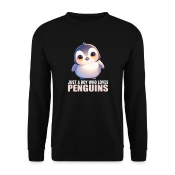 Pingouins Pingouin - Sweat-shirt Unisexe - noir - Devant - Alina (178cm) & Michal (187cm)