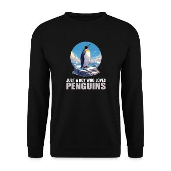 Pingouins Pingouin - Sweat-shirt Unisexe - noir - Devant - Alina (178cm) & Michal (187cm)