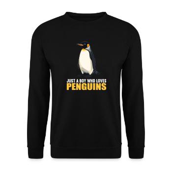 Pingouins Pingouin - Sweat-shirt Unisexe - noir - Devant - Alina (178cm) & Michal (187cm)