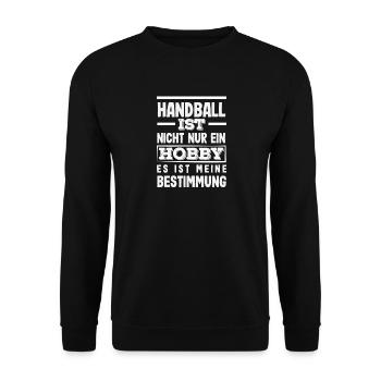 Handballspieler Handball Handballer Geschenke - Unisex Pullover - Schwarz - Vorne - Alina (178cm) & Michal (187cm)