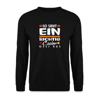 C’est ainsi qu’un dicton cool d’Ossi voit la fierté de la RDA - Sweat-shirt Unisexe - noir - Devant - Alina (178cm) & Michal (187cm)