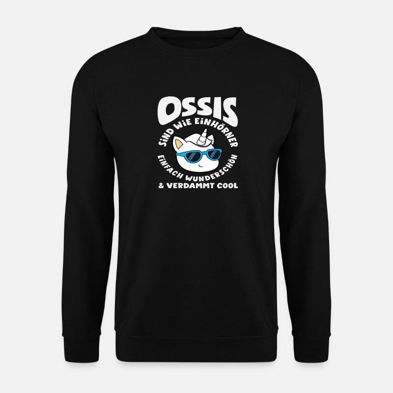 Ossi Einhörner Spruch DDR Stolz - Unisex Pullover - Schwarz